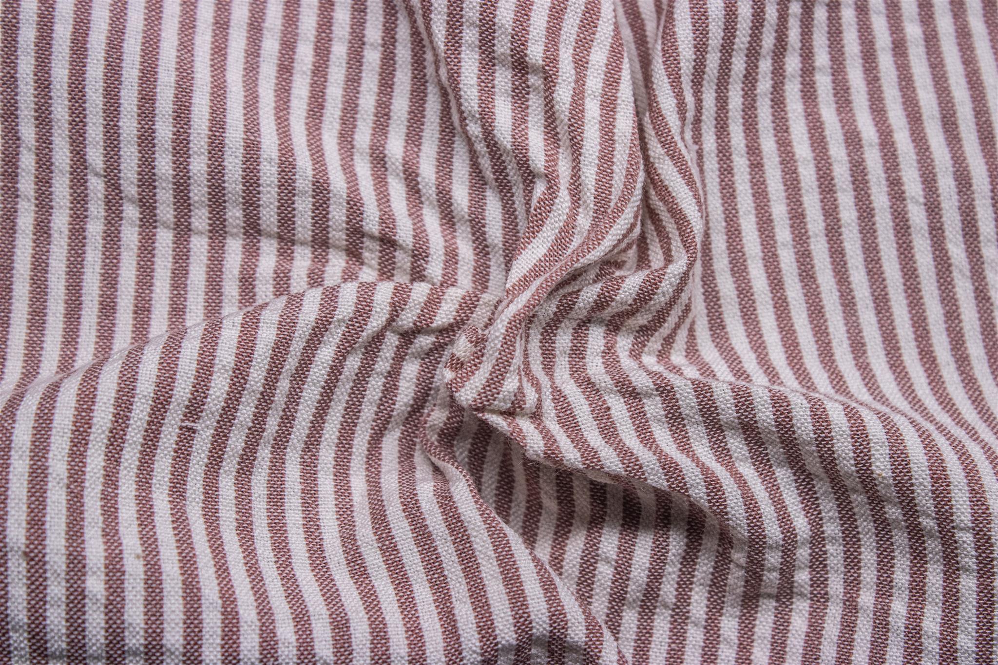Brown Seersucker Pin Stripe