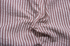 Brown Seersucker Pin Stripe Cotton Fabric