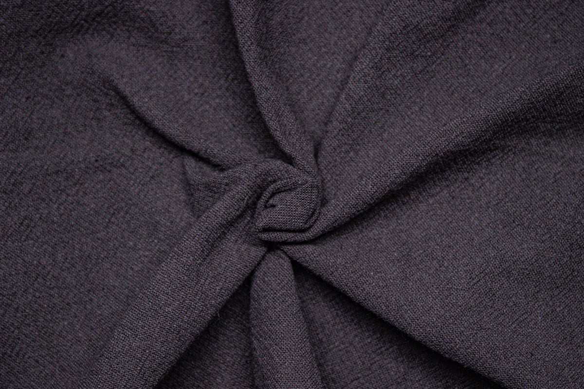 Grey Diamond Plain Crush Cotton Fabric