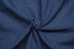Navy Diamond Plain Crush Cotton Fabric