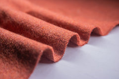 Burnt Orange Cotton Brushed Plain Flannel Fabric