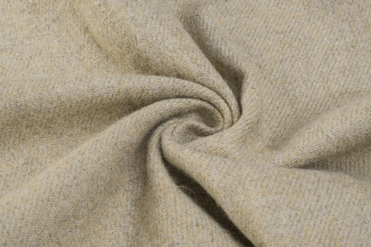 Cream Cotton Brushed Plain Flannel Fabric