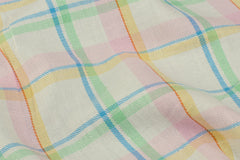 Pastel Multicolour Twill Lurex Check