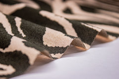 Tiger Print Stripe Double Cloth Muslin Fabric