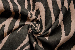 Tiger Print Stripe Double Cloth Muslin Fabric