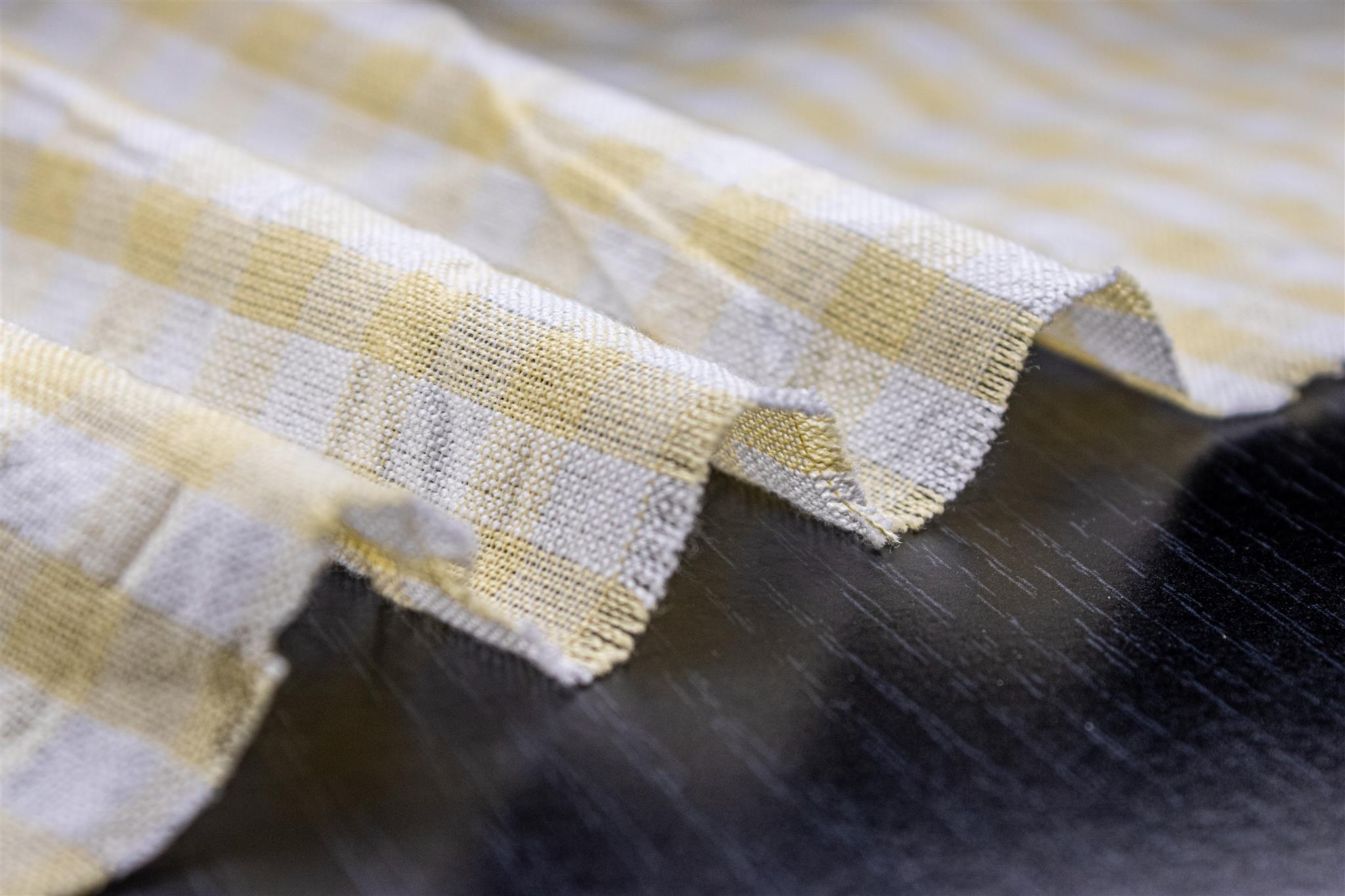 Yellow Seersucker Gingham Check