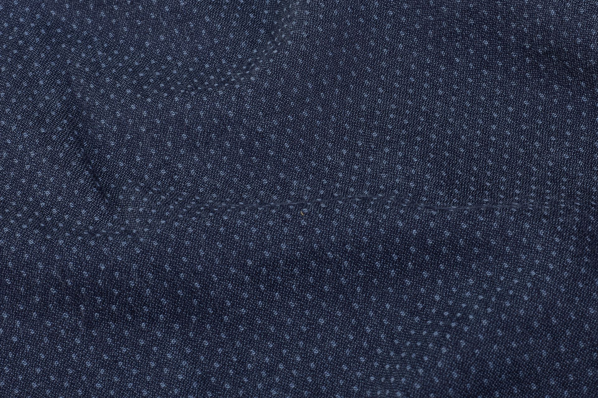 Indigo Blue Chambray Dot Jacquard