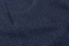 Indigo Blue Chambray Dot Jacquard Denim Fabric