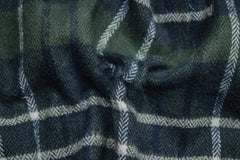 Mint Green Herringbone Flannel Twill Check