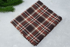 Brown Herringbone Flannel Twill Check