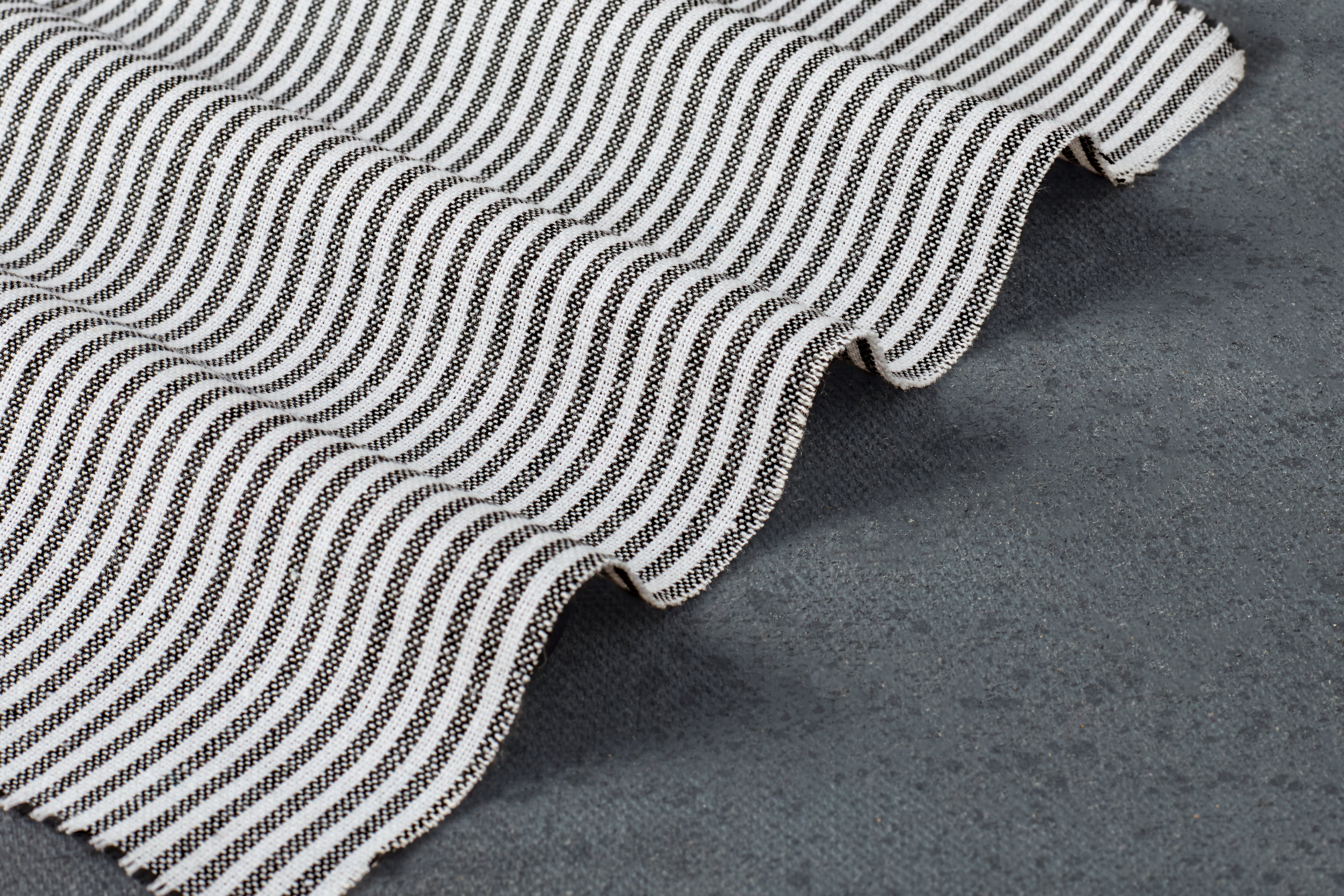 Black & White Recycled Cotton Stripe