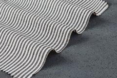 Black & White Recycled Stripe Cotton Fabric