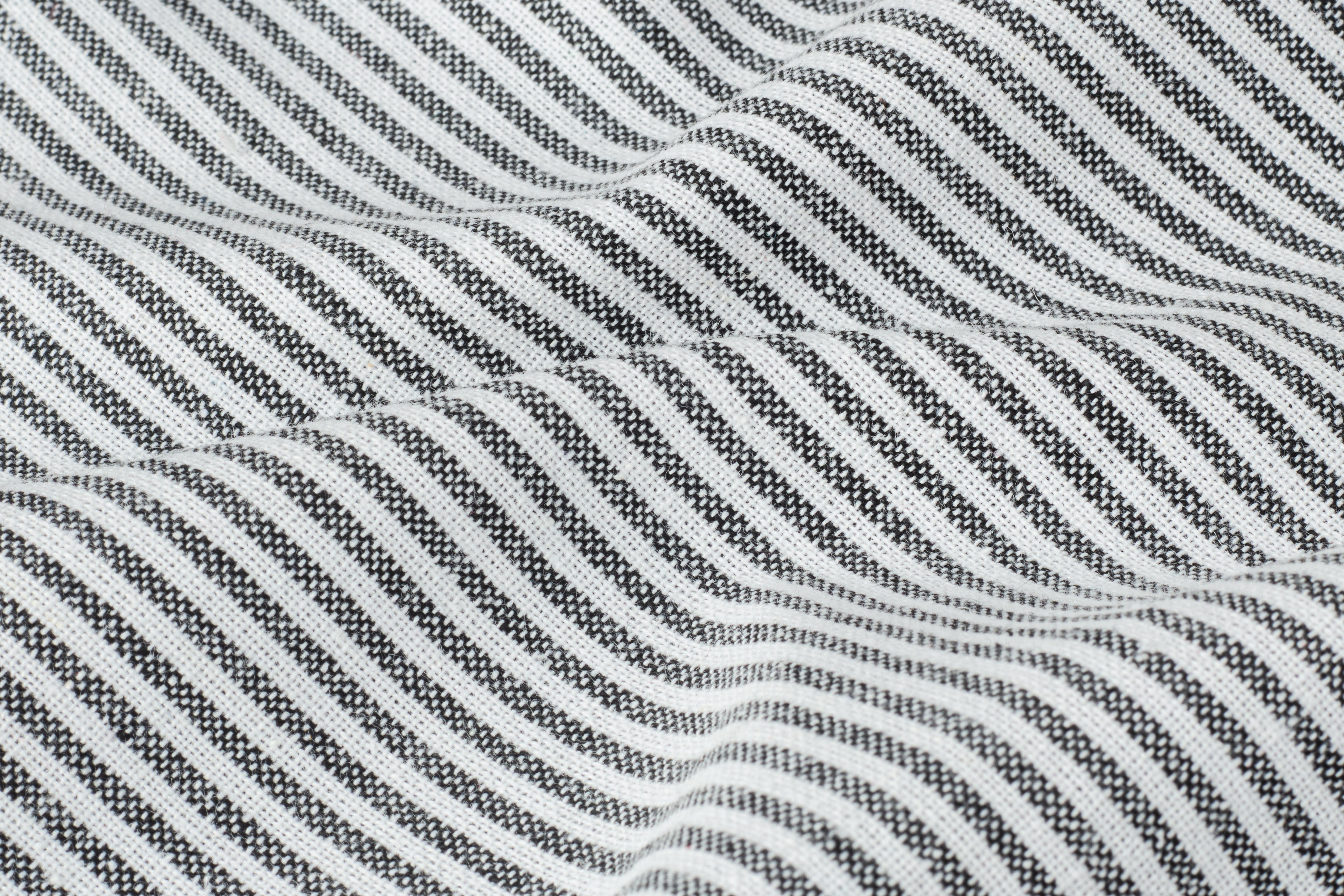 Black & White Recycled Cotton Stripe