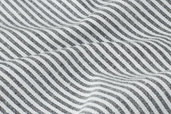 Black & White Recycled Stripe Cotton Fabric