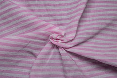 Pink & White Millmade Pin Stripe Cotton Fabric