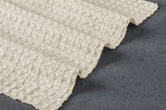 White Cotton Waffle Dobby