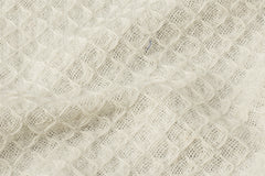 White Cotton Waffle Dobby