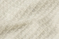 White Dobby Waffle Cotton Fabric