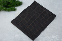 Brown Black Premium Suiting Check