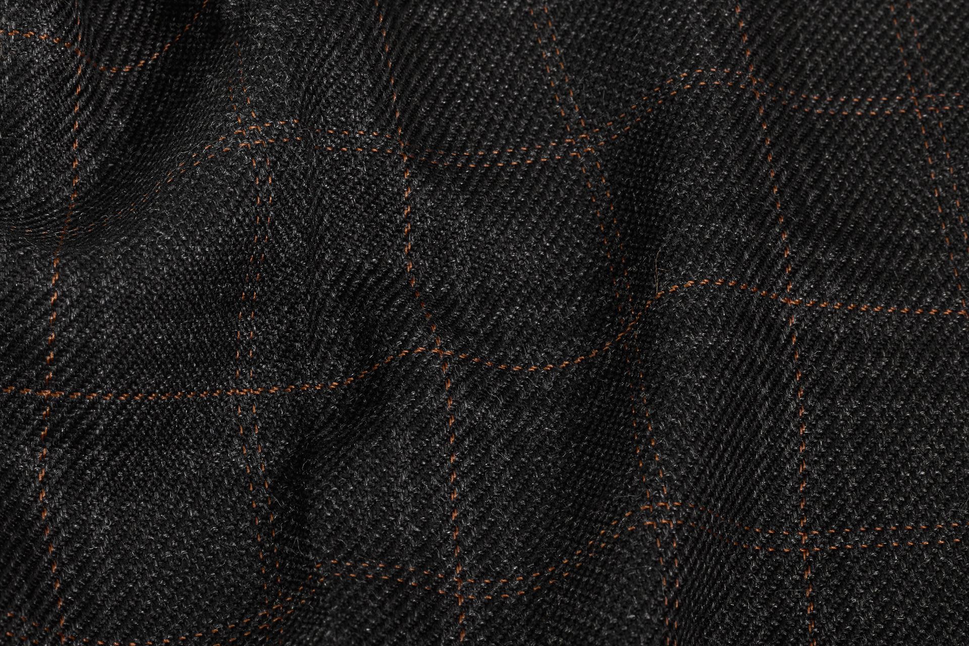 Brown Black Premium Suiting Check