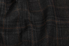 Brown Black Premium Suiting Check