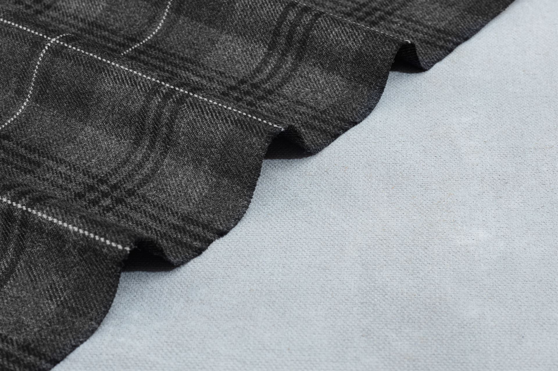 Black Grey Premium Suiting Check