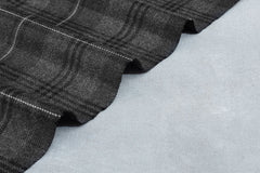 Black Grey Premium Suiting Check