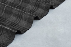 Black Grey Premium Check Suiting Fabric