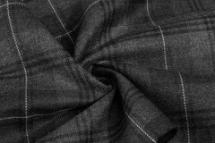 Black Grey Premium Suiting Check