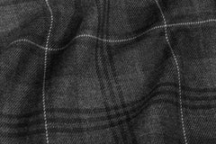 Black Grey Premium Check Suiting Fabric