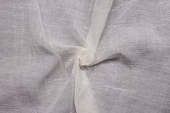 White 80S Flex Linen Plain Cotton Fabric
