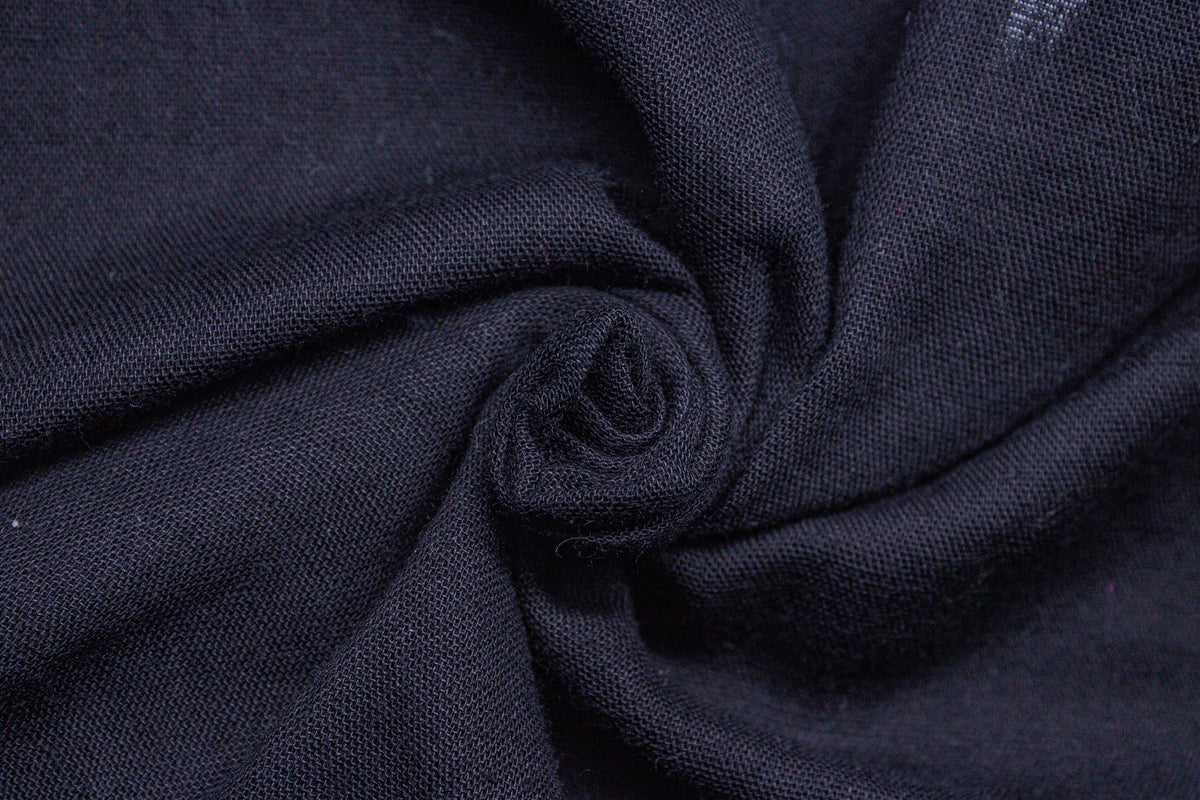 Black Double Cloth Muslin Plain