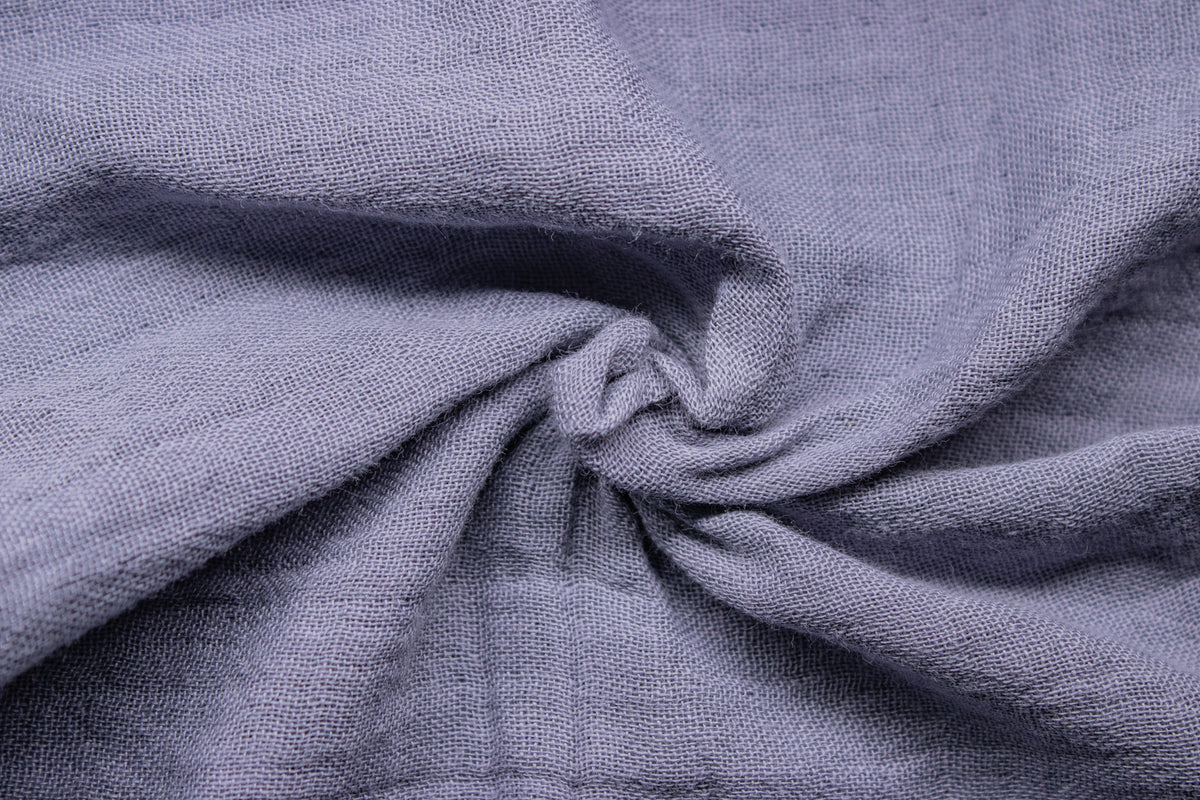 Grey Plain Double Cloth Muslin Fabric