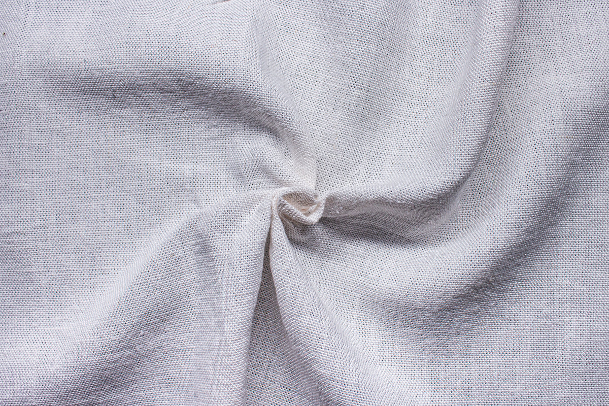 Ivory 2 Plain Cotton Viscose Linen Fabric