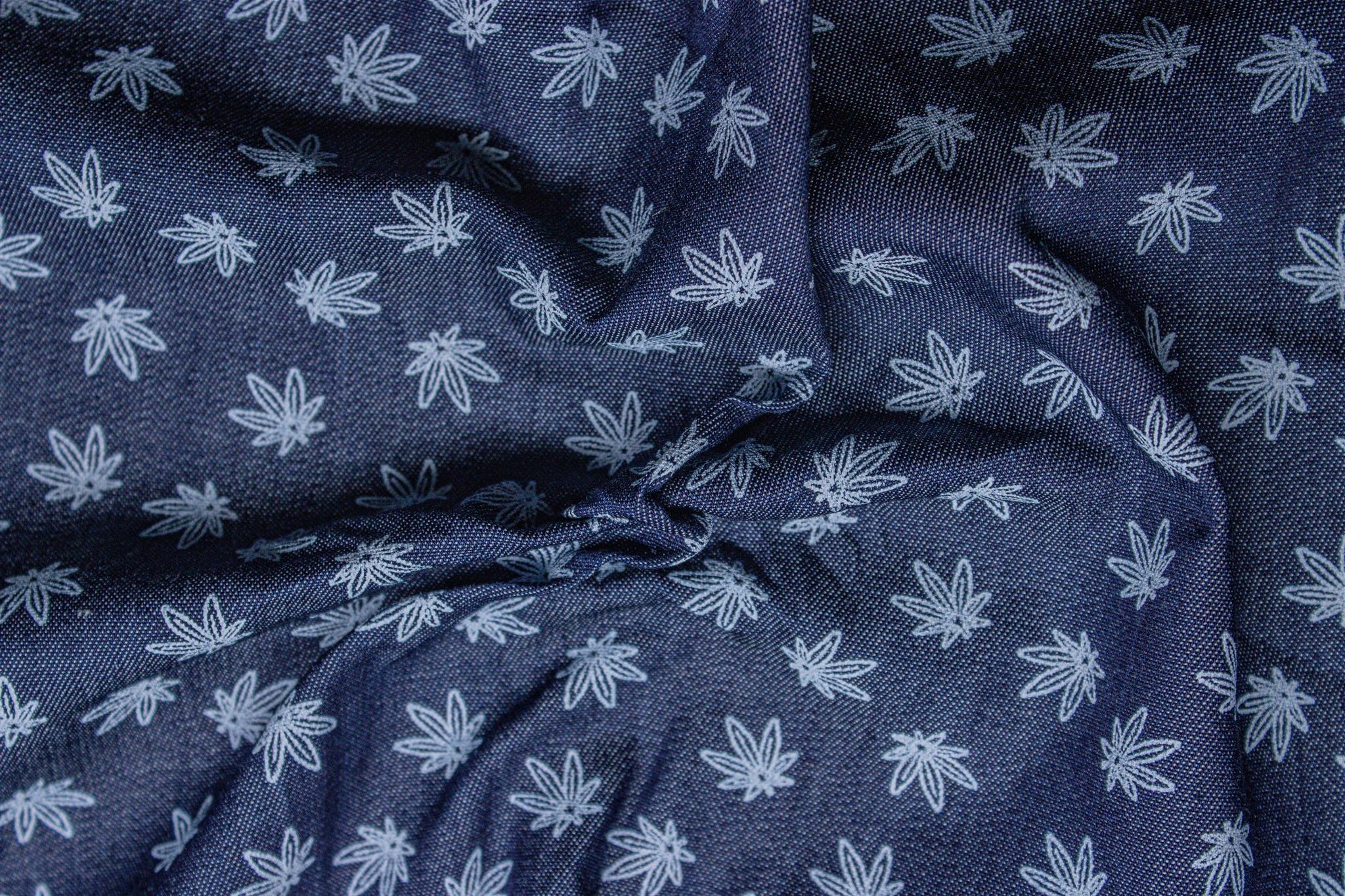 Cotton Silky Denim Floral Print