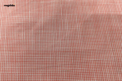 Peach Houndstooth Cotton Linen Fabric