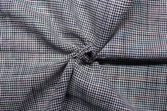 Navy Blue & White Houndstooth Cotton Linen Fabric