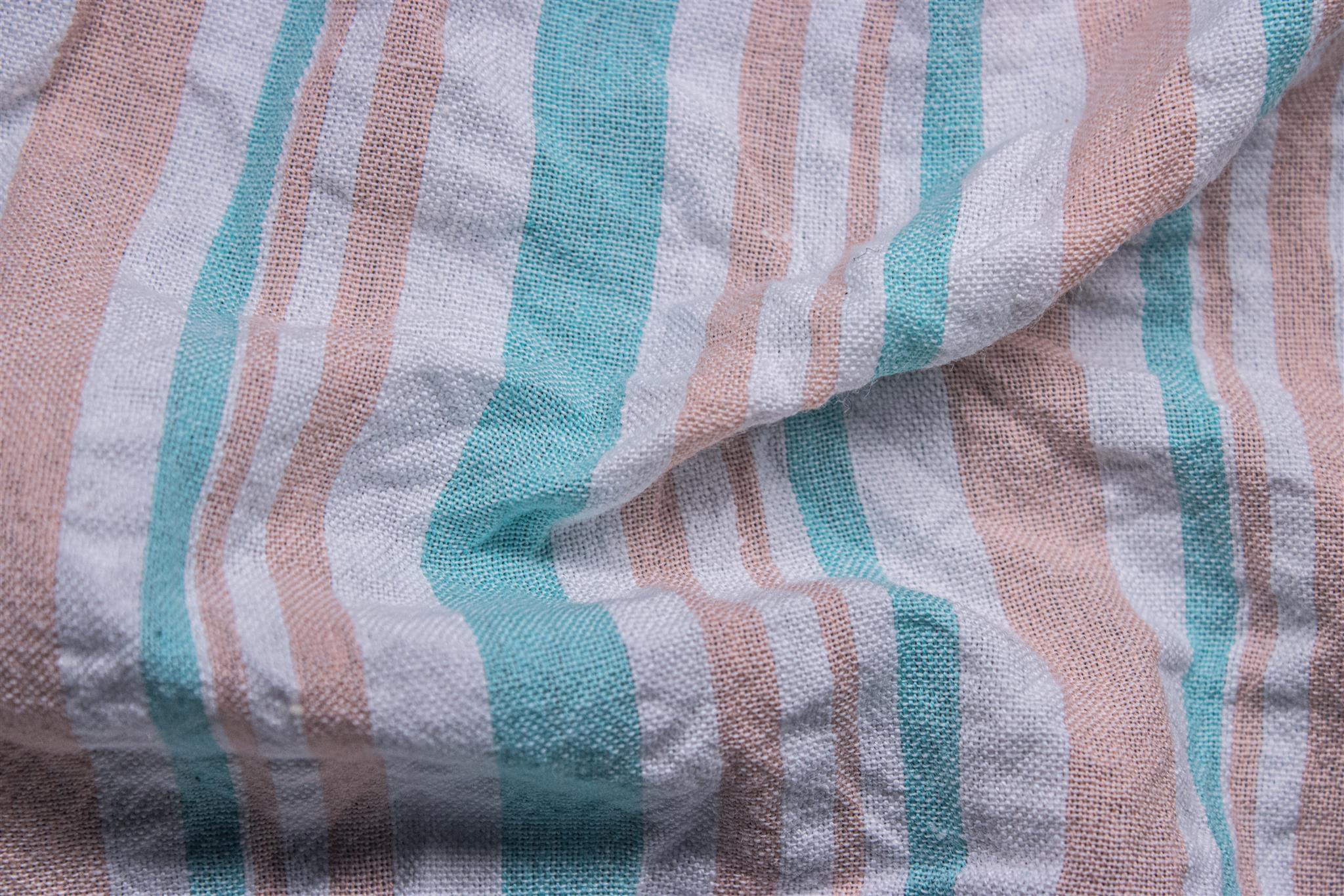 Cotton Multicolour Seersucker Stripe