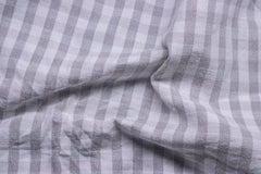 Steel Grey Seersucker Gingham Gingham Check Cotton Fabric