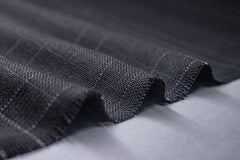Elephant Grey Scottish Check Suiting Fabric