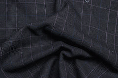 Elephant Grey Scottish Check Suiting Fabric