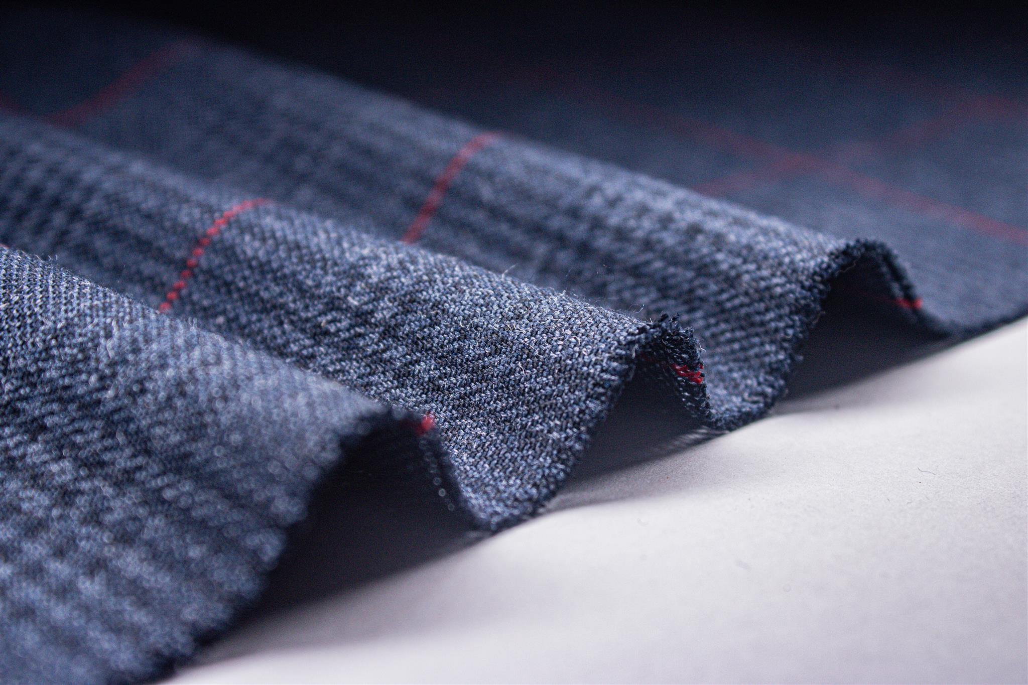 Slaty Grey Tartan Suiting Check