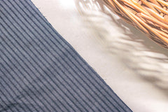 Cotton Indigo Denim Dobby Stripe