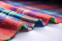 Cotton Blue & Green Reversible Twill Check Double Cloth Fabric