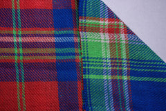 Cotton Blue & Green Double Cloth Reversible Twill Checks