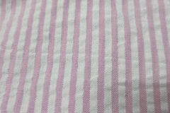 Pink Recycled Seersucker Pinstripe Fabric