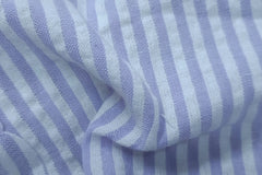 Lavender Recycled Seersucker Pinstripe Fabric