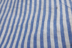 Royal Blue Recycled Seersucker Pinstripe Fabric