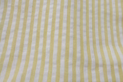 Yellow Recycled Seersucker Pinstripe Fabric