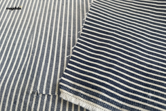 Indigo Cotton Denim Floral Print Fabric